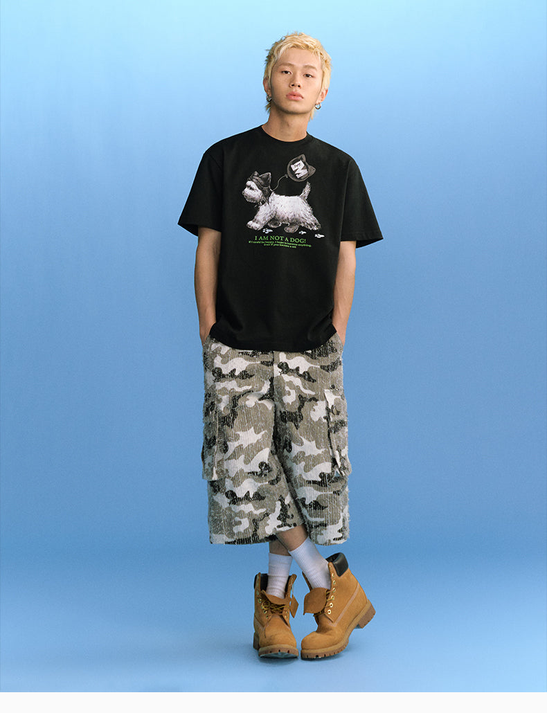 MEDM Cat Ear Hat Puppy Balloon Print Tee | Face 3 Face