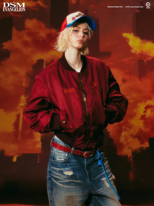 DSM x EVA Unit-02 Jacquard MA-1 Bomber Jacket | Face 3 Face