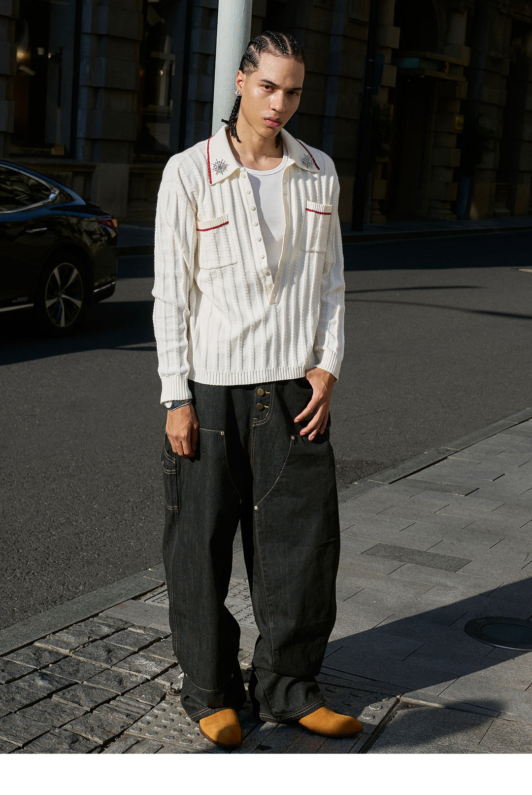 STEEPC Selvedge Double Knee Baggy Jeans | Face 3 Face