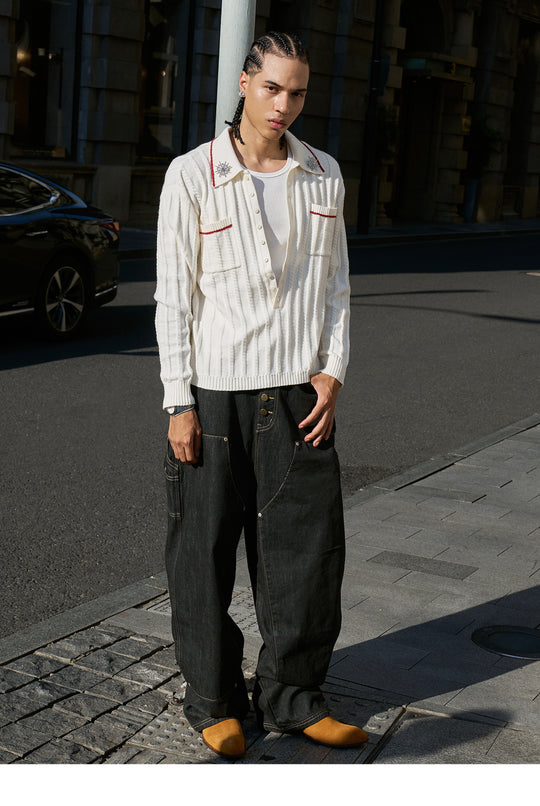 STEEPC Selvedge Double Knee Baggy Jeans | Face 3 Face