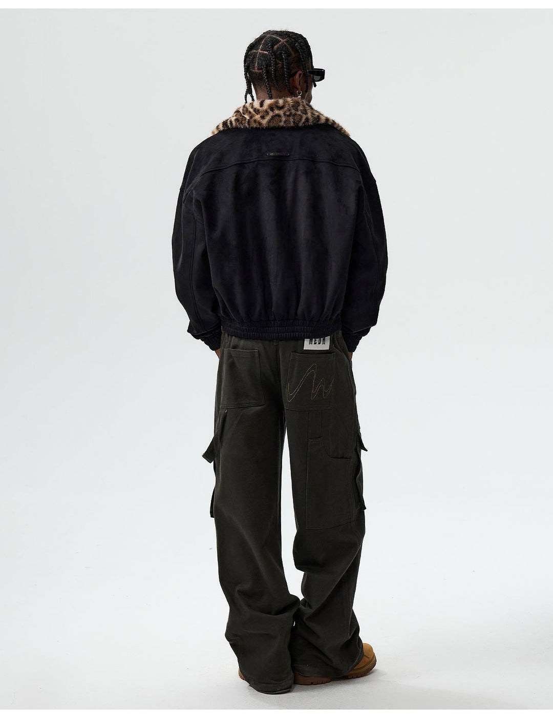 MEDM Detachable Collar Suede Jacket | Face 3 Face