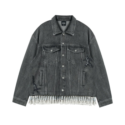 JHYQ Frayed Detachable Denim Jacket | Face 3 Face