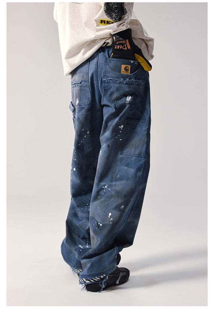 Remedy Washed Splash Ink Work Painter Pants | Face 3 Face