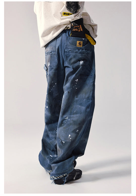 Remedy Washed Splash Ink Work Painter Pants | Face 3 Face