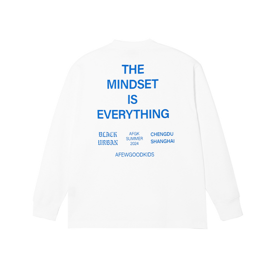 AFGK Mindset Slogan Printed Long Sleeved Tee