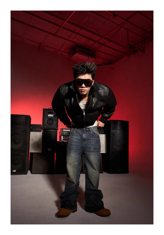 KARMANISTIC 3D Cat Whisker Washed Flared Pants | Face 3 Face