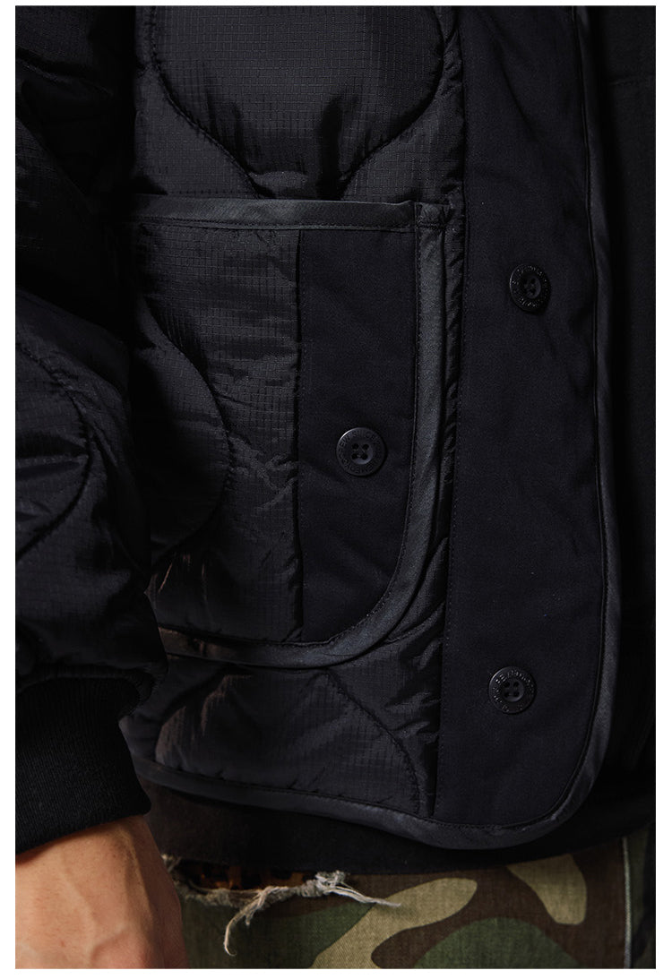 Remedy Patch Embroidered Quilted Military Jacket | Face 3 Face