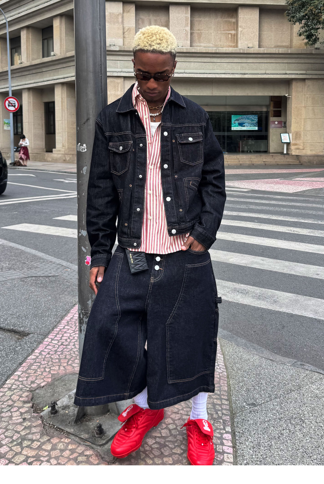 STEEPC Striped Boxy Wide Short Sleeve Shirt | Face 3 Face