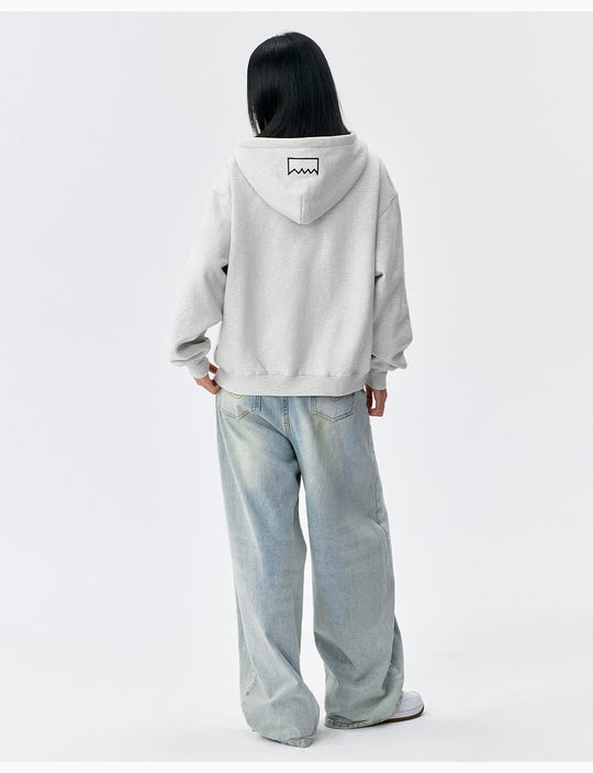 MEDM Pearl Logo Embellished Zip Up Hoodie | Face 3 Face