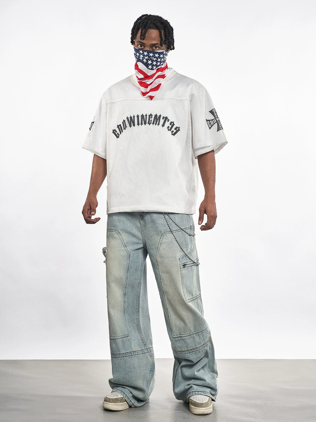 F3F Select Cross Print Mesh Jersey | Face 3 Face