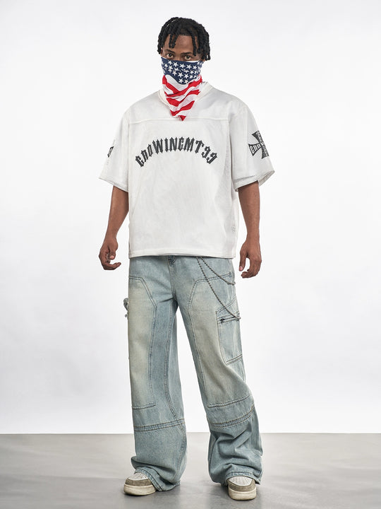 F3F Select Cross Print Mesh Jersey | Face 3 Face