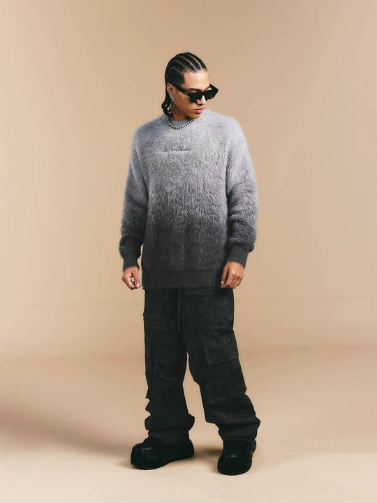 1807 Gradient Faux Mink Fur Knit Sweater | Face 3 Face