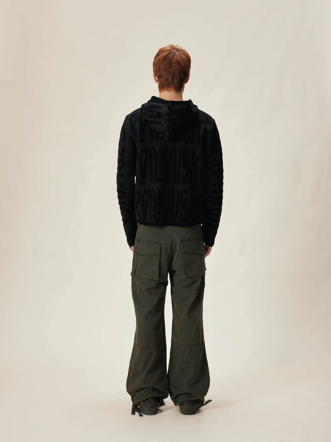 EVILKNIGHT(EK) Jacquard Knit Zip Up Hoodie