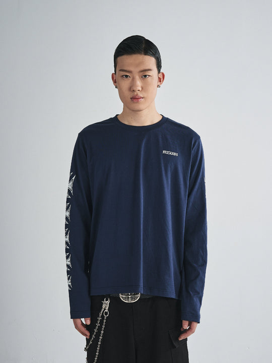 RUSURE Cross Logo Print Long Sleeve Tee | Face 3 Face