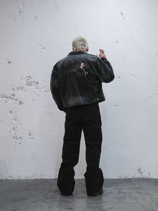 UNDERWATER Dying Art Gradient Washed Aged Detroit Jacket | Face 3 Face