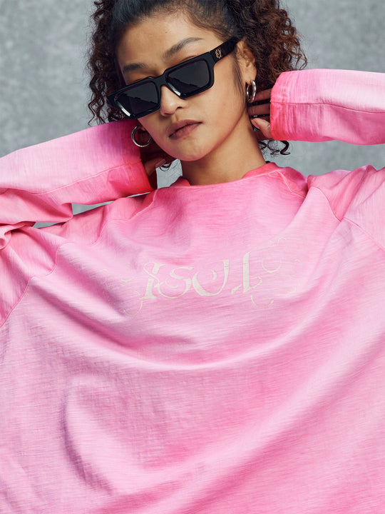 1807 Printed Heavy Wash Raglan Long Sleeve Tee | Face 3 Face