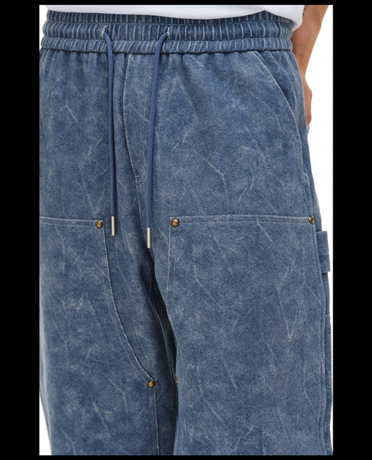 NOVACAM Double Knee Drawstring Baggy Pants | Face 3 Face