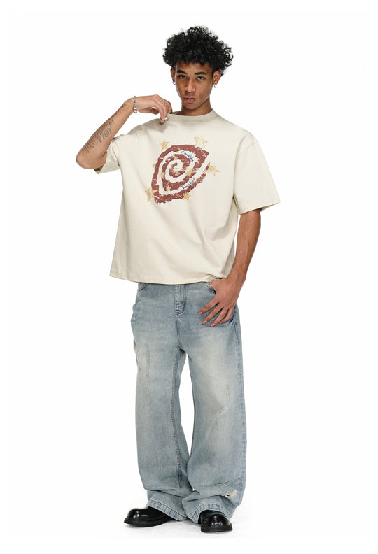 ANTIDOTE Psychedelic Star Swirl Printed Tee | Face 3 Face