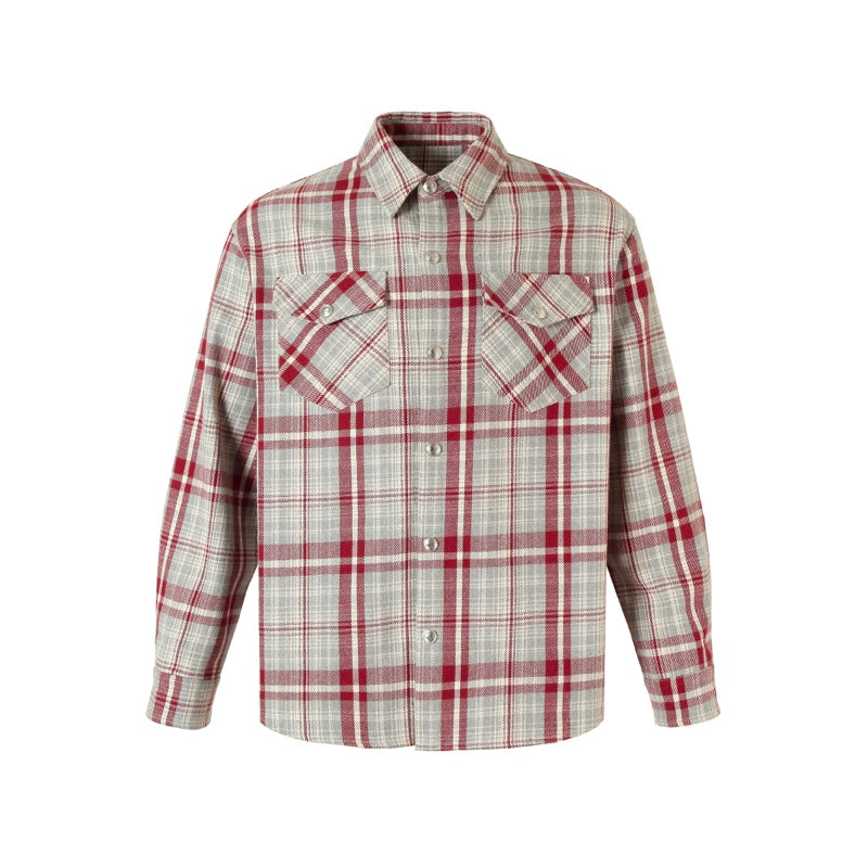 YADcrew Dark Plaid Shirt
