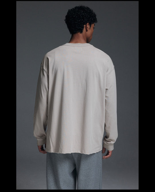 NOVACAM Novacam Art Room Backstitching Frayed Long Sleeve Tee | Face 3 Face