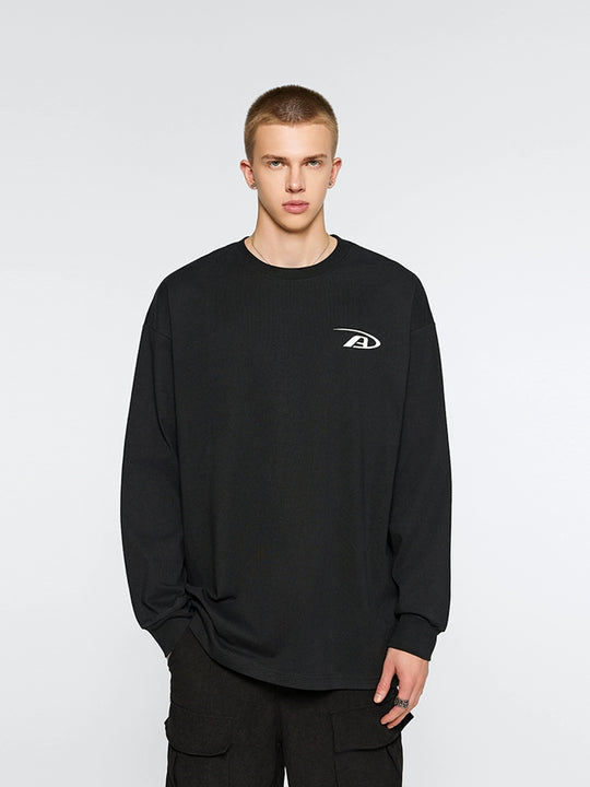 Achock Basic Logo Print Long Sleeve Tee | Face 3 Face