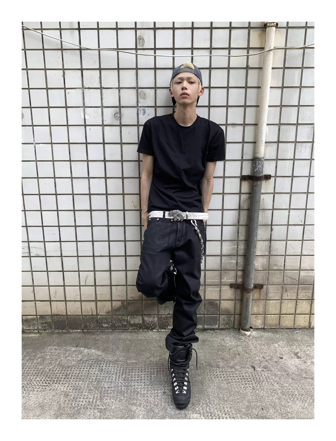 KARMANISTIC Waxed Black Jeans | Face 3 Face