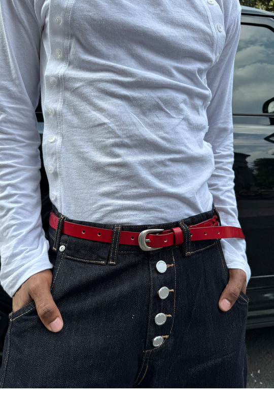 STEEPC Leather Braided Metal Buckle Belt | Face 3 Face