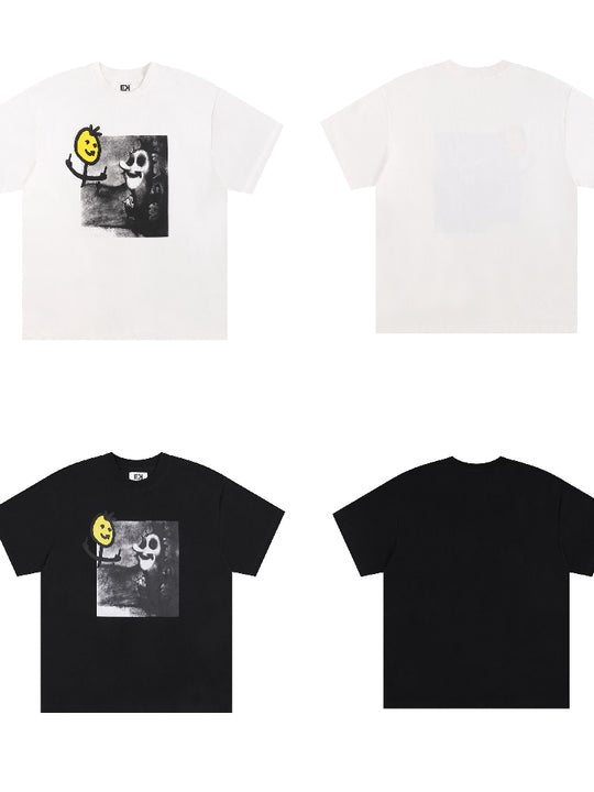 EVILKNIGHT(EK) Illustration Print Tee | Face 3 Face