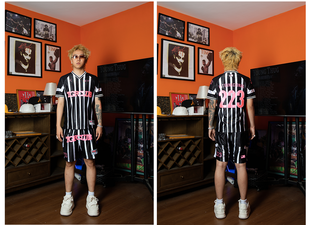 TGFCLUB Color Blocking Applique Embroidery Soccer Jersey | Face 3 Face