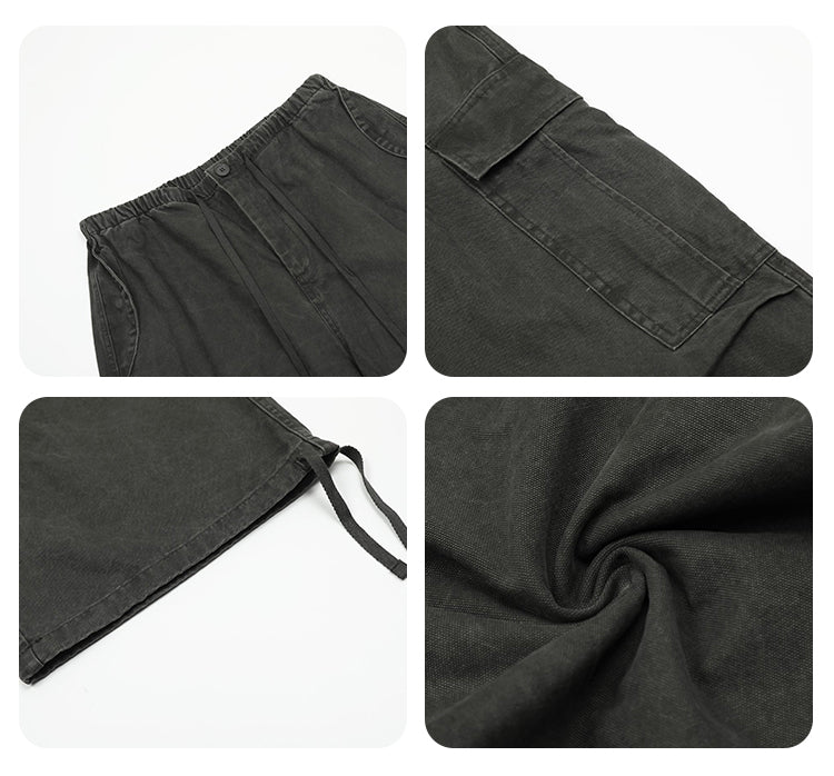 F3F Select Drawstring Large Pockets Baggy Cargo Pants | Face 3 Face