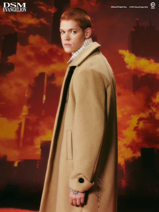 DSM x EVA Shinji Ikari Embroidered Long Coat | Face 3 Face