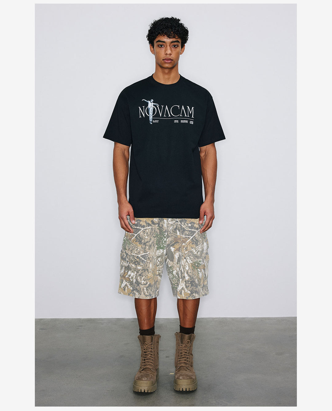 NOVACAM Letter Print Logo Tee | Face 3 Face