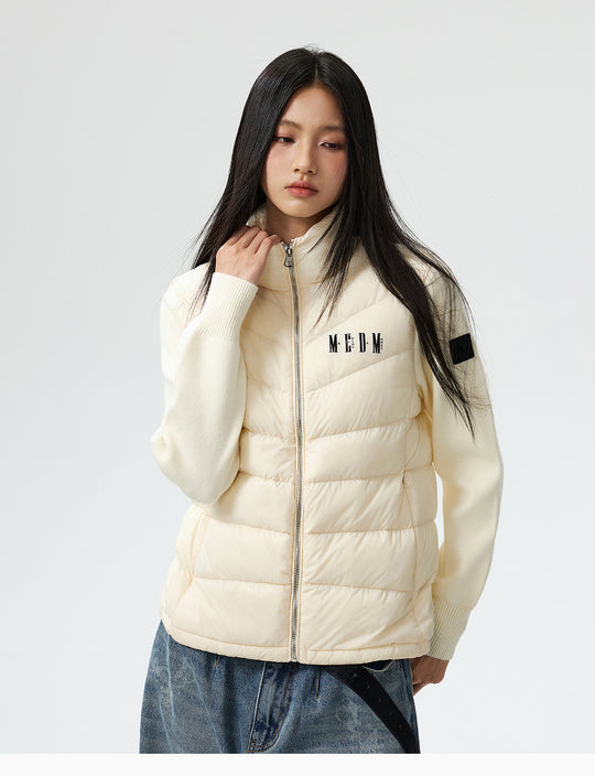 MEDM Shoulder Patchwork Lightweight Down Jacket | Face 3 Face