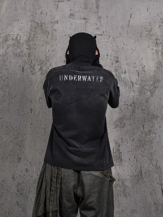 UNDERWATER Aged Wash Damage Vintage Pocket Tee | Face 3 Face