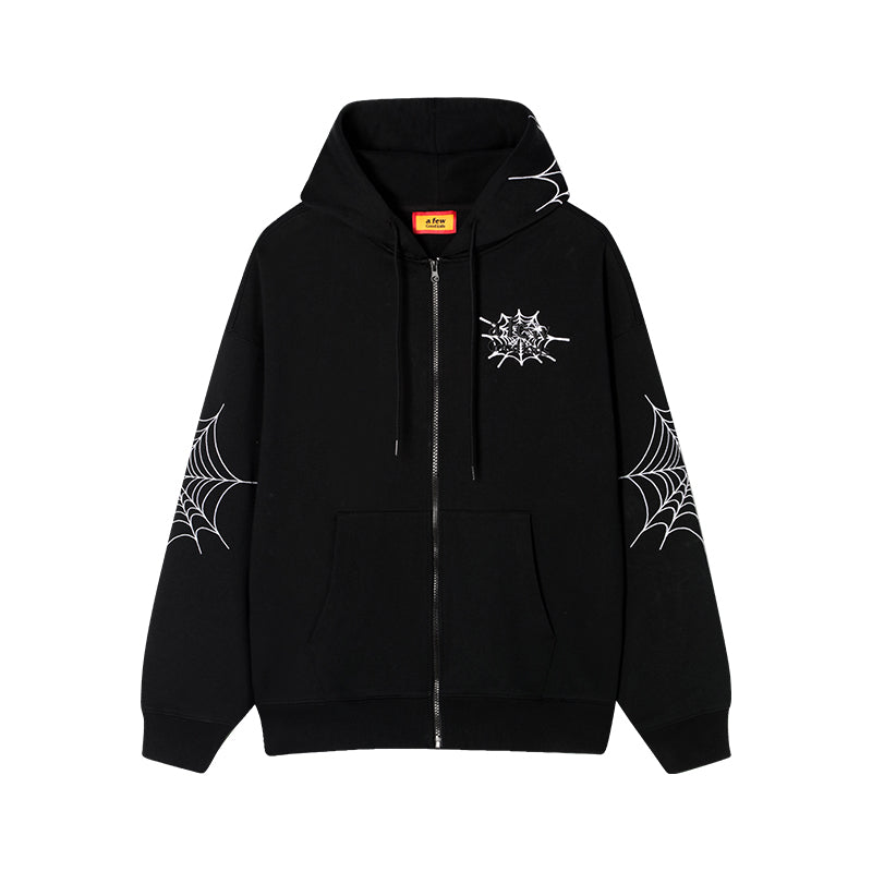 AFGK Spider Web Zipper Hoodie