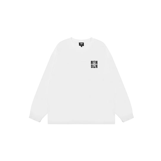 Achock Letter Logo Embroidered Long Sleeve Tee | Face 3 Face