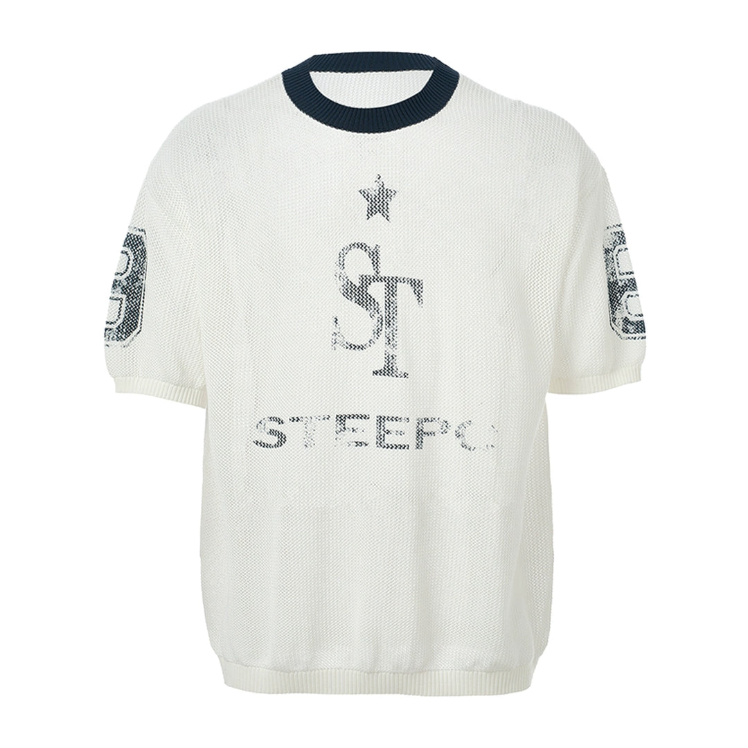 STEEPC Faded Print Mesh Knit Tee | Face 3 Face