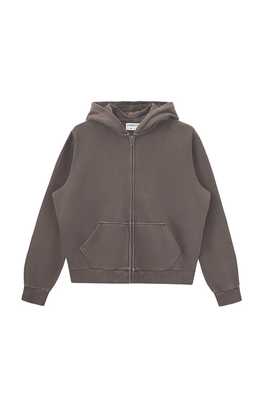LIBERAFIT Vintage Dyed Zip Up Hoodie | Face 3 Face