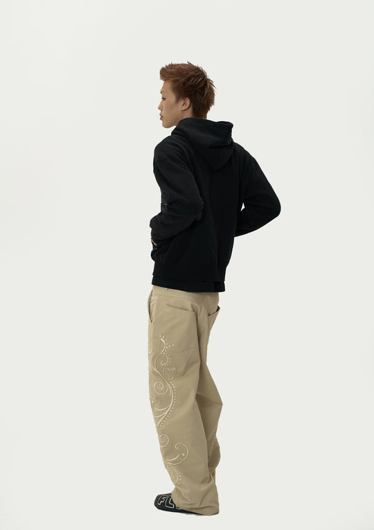 EVILKNIGHT(EK) Eye Chart Logo Print Zip Up Hoodie | Face 3 Face