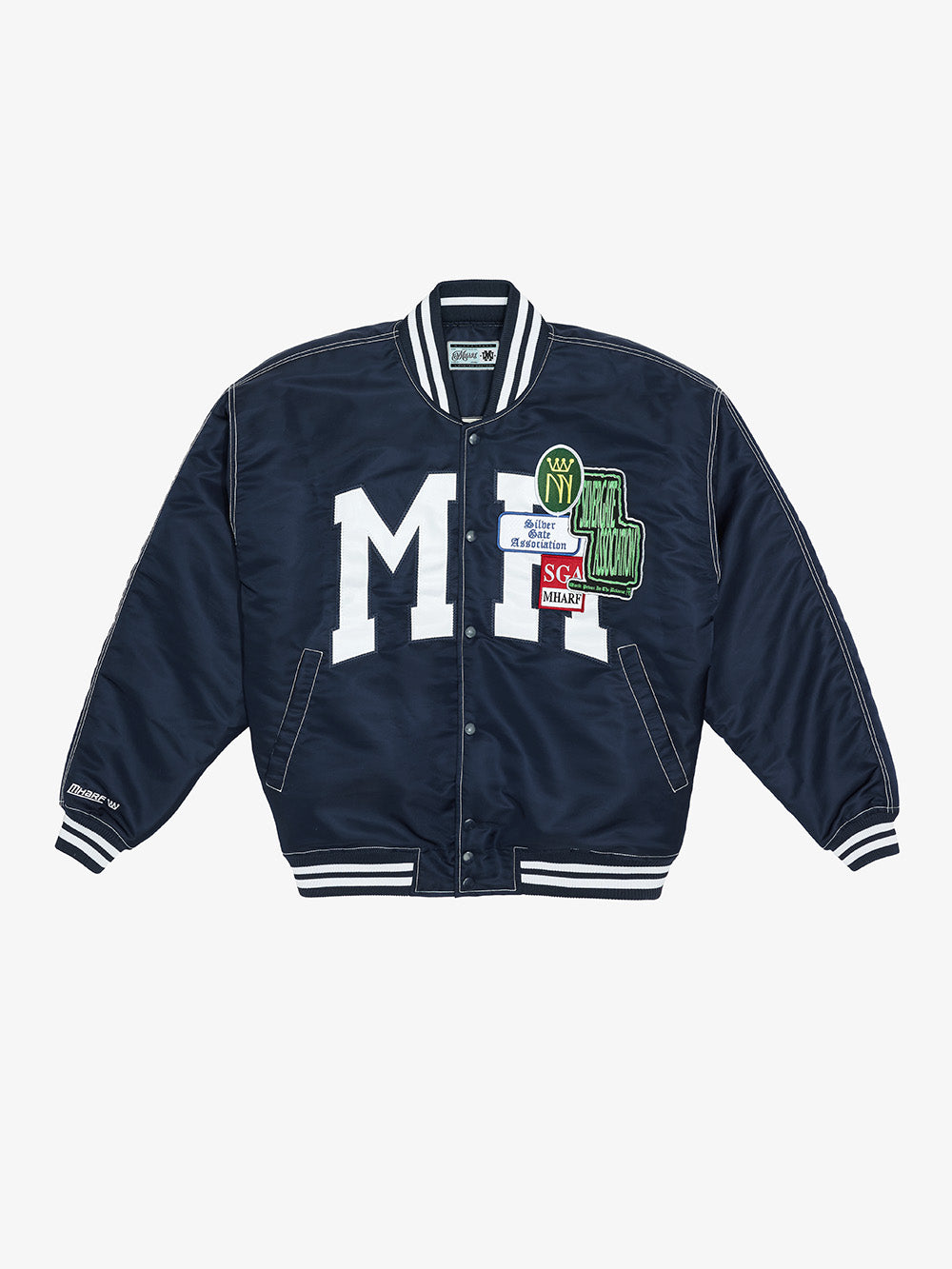 MHARF Embroidered Label Sorona Baseball Jacket | Face 3 Face