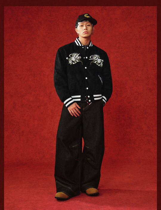 MEDM Year of the Snake Limited Edition Suede Varsity Jacket | Face 3 Face