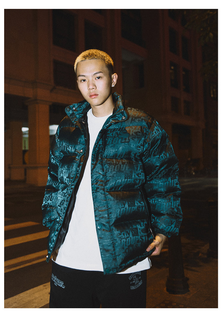 Remedy x STA STARMD SR 3D Logo Full Print Puffer Jacket | Face 3 Face