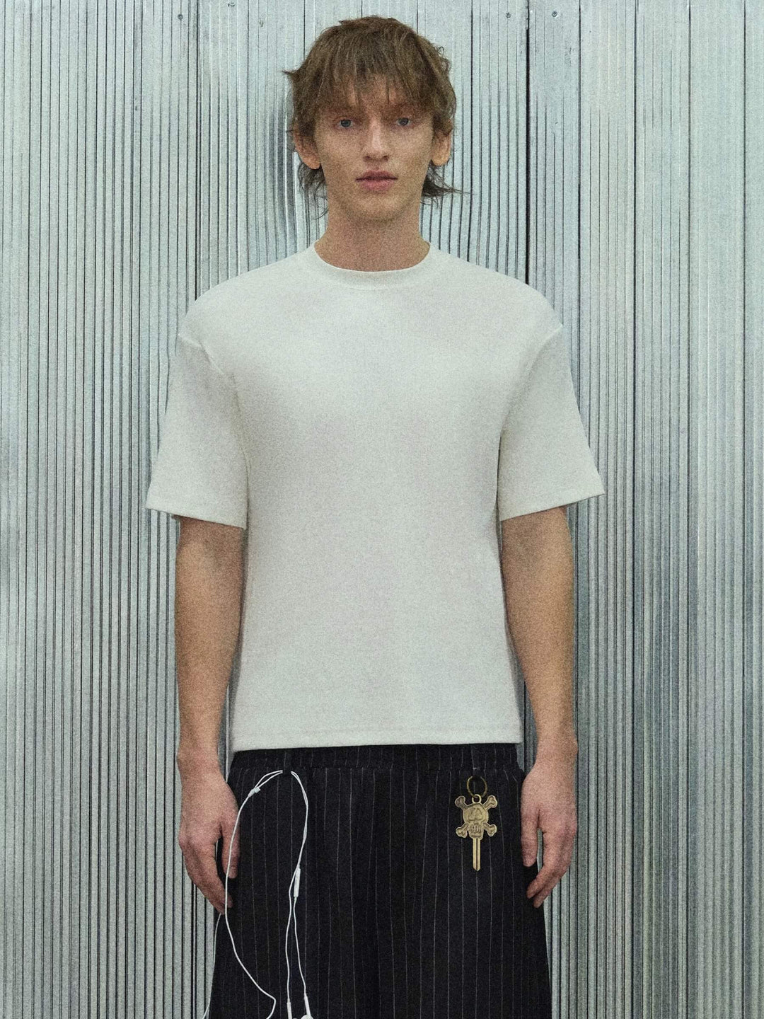S45 Plain Ribbed Short Sleeve Tee | Face 3 Face