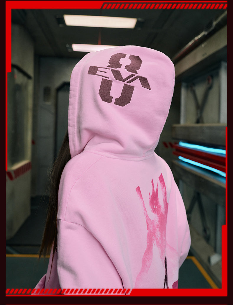 MEDM x EVA Evangelion Washed Zip-Up Hoodie | Face 3 Face