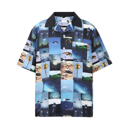 UNTILWERICH Cuban Collar UFO Short Sleeve Shirt | Face 3 Face