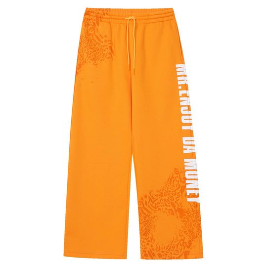MEDM Leopard and Logo Print Baggy Sweatpants | Face 3 Face