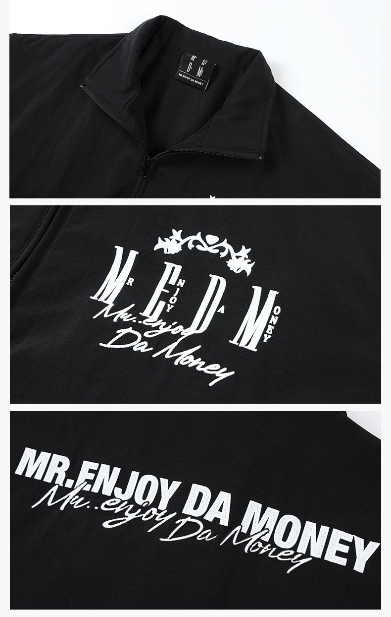 MEDM Basic Logo Embroidered Track Jacket | Face 3 Face