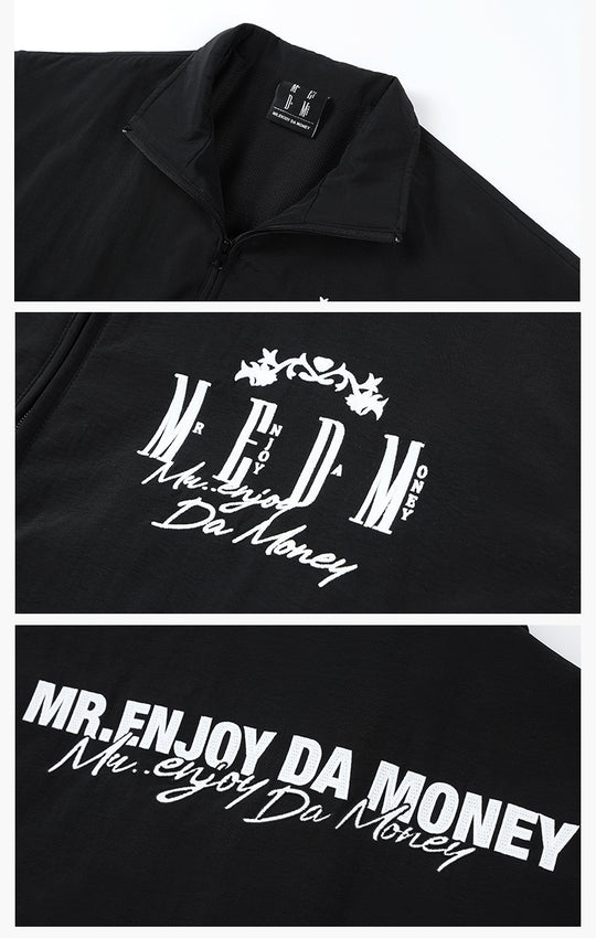 MEDM Basic Logo Embroidered Track Jacket | Face 3 Face
