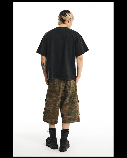 NOVACAM Vintage Rock Washed Black Stitch Tee | Face 3 Face