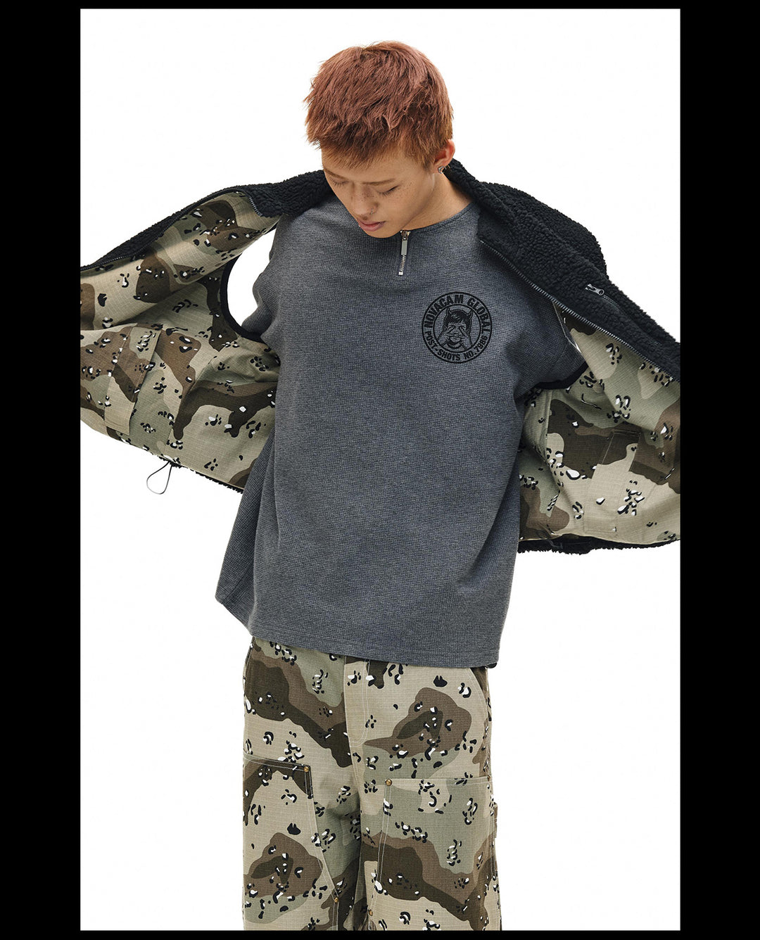 NOVACAM Camouflage Fleece Reversible Vest | Face 3 Face